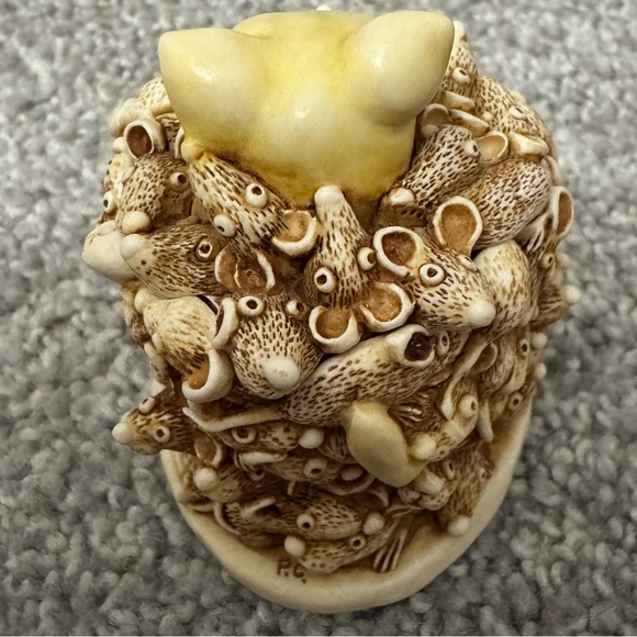 1994 Harmony Kingdom Cat and Mice Trinket Box - Picture 3 of 7